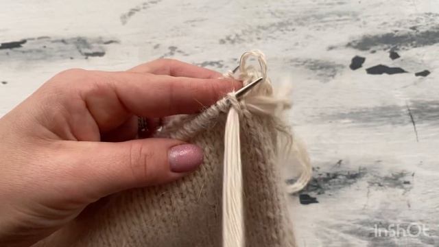 Как красиво сшить открытые петли? Трикотажный шов иглой ! Шов петля в петлю!