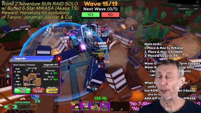 Solo Sun Raid w/ BUFFED 6-Star MIKASA (No 7-Stars!) | 4 Units | All Star Tower Defense Roblox | ast смотреть онлайн