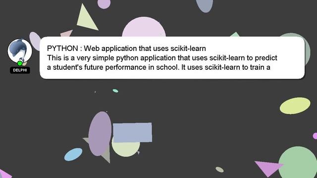 PYTHON : Web application that uses scikit-learn