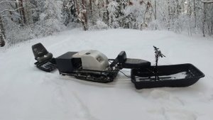 Поход "зимний лес". Тестируем китайские маски. Катаемся на мотобуксировщике.