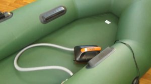 Тест лодочных насосов (автомобильный, электрический и ножной).