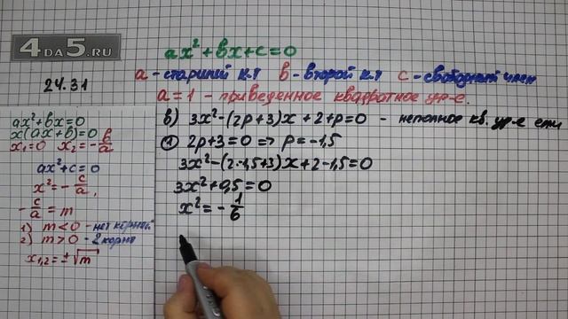 Упражнение № 24.31 (Вариант В. ) – ГДЗ Алгебра 8 класс Мордкович А.Г. смотреть онлайн