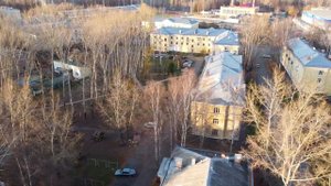 Глазов. Старый район. Поздняя осень 2021 на закате.