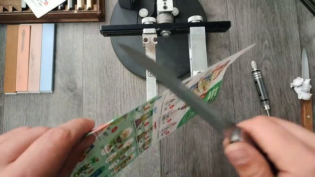 Заточка ножей камнями Косим 25а, дешевая нержавейка и D2 смотреть онлайн