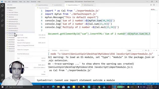 Cannot use import statement outside a module | Unexpected Token Import | Unexplected Token Export смотреть онлайн