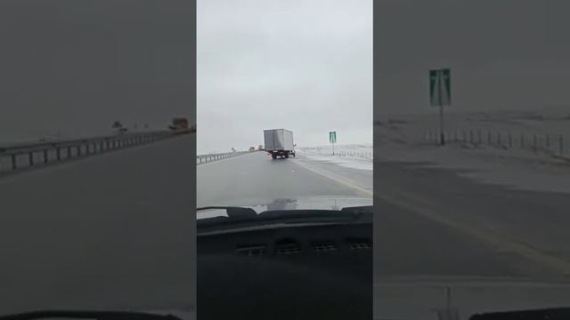 Сильный Гололед! Трасса Караганда-Астана смотреть онлайн