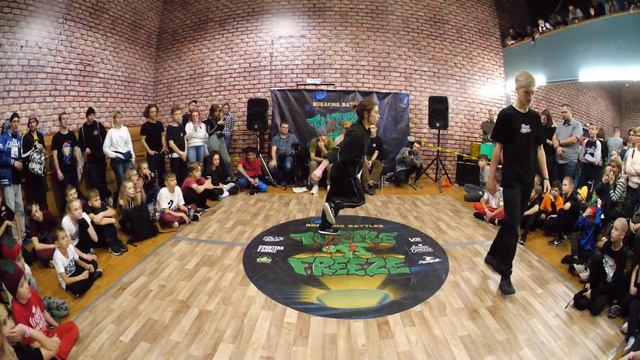 pro 1x1 - bboy White Diamond vs bgirl Alibi - брейкданс чемпионат TurtleFreeze Battle смотреть онлайн