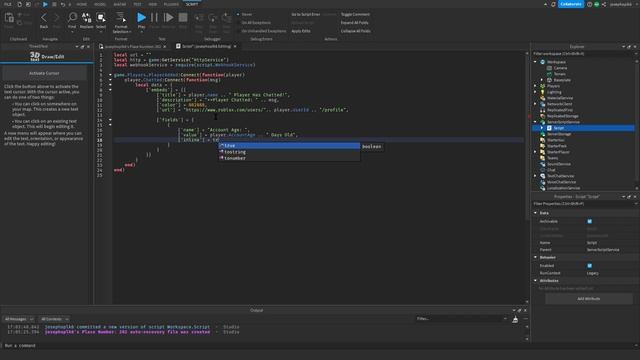 Roblox Tutorial | Roblox to discord Chat logger | Webhooks Discord