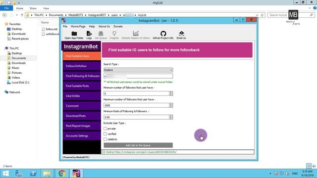 Intro to "InstagramBot" for Windows | Portable App(GUI,Multi Tasking) | PyQt4/PySide Python [Part-1