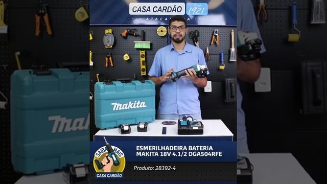 ESMERILHADEIRA BATERIA MAKITA 18V 4.12 DGA504RFE