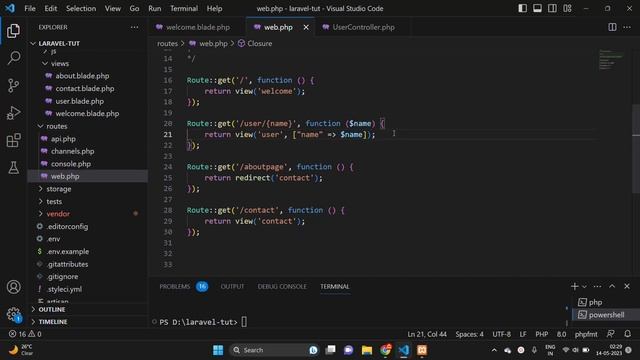 Laravel Controller | Create Controller using command |  Laravel Tutorial | Part-6