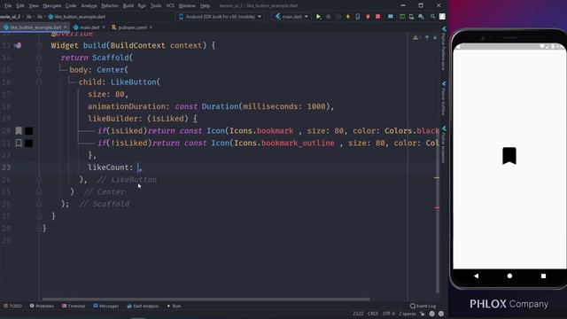 YouTube like button animation in Flutter | Flutter tutorial