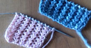 Сетка спицами.