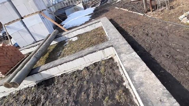 Дом баня из газобетона. Часть 1. Начало строительства. смотреть онлайн