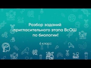 Разбор заданий Пригласительного этапа ВсОШ по биологии, 6 класс