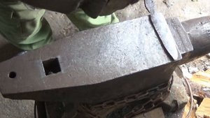 Ковка нож Вятич Сталь У10А  Нож из напильника Ручная ковка Нож своими руками