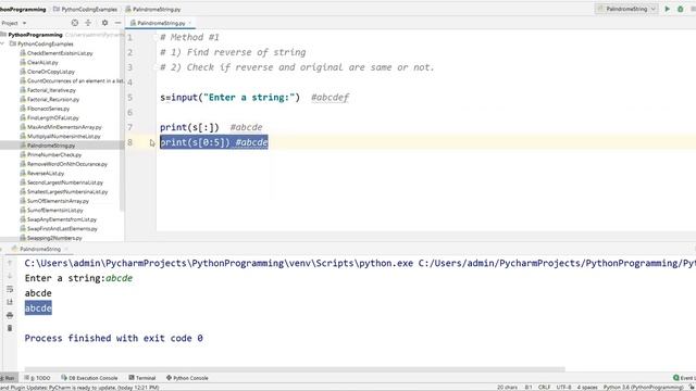 Frequently Asked Python Program 20:Check String is Palindrome or Not