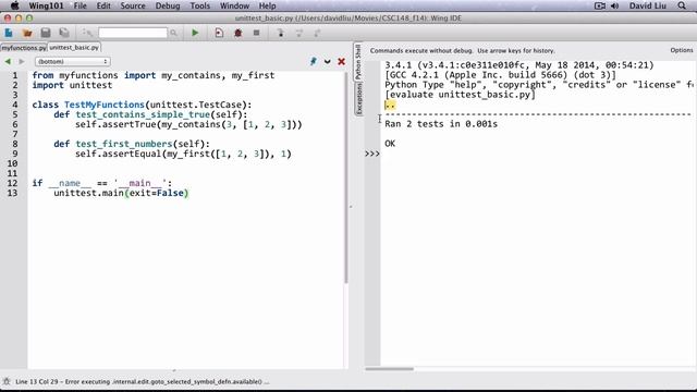 Unittest - Getting Started