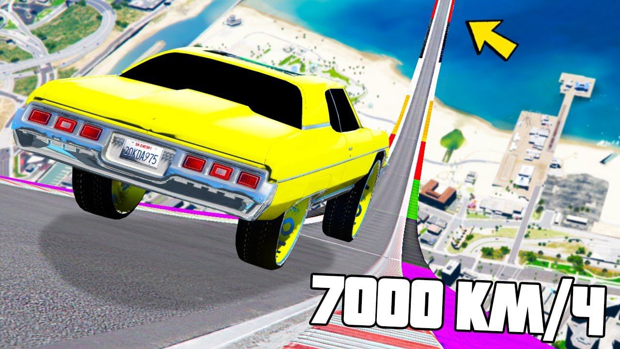 СПУСК С ОГРОМНОЙ ДУГИ БЕЗ ТОРМОЗОВ НА ЧИТ ТАЧКАХ В ГТА 5 МОДЫ! ОБЗОР МОДА В GTA 5! смотреть онлайн