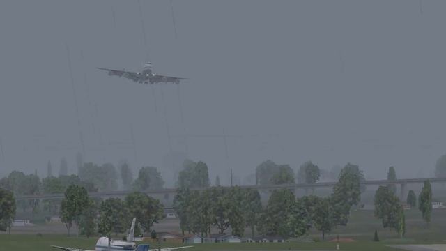 Споттинг в аэропорту Сиэтла. Плохая погода с боковым ветром смотреть онлайн