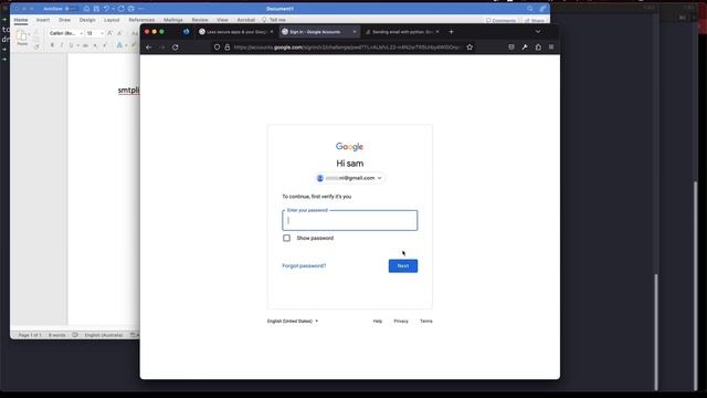 Fix smtplib.SMTPAuthenticationError: (535, b'5.7.8 Username and Password not accepted Gmail Python
