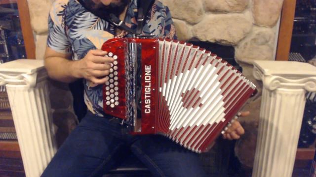 CAST509CR - Red Castiglione Diatonic Button Accordion CFBb MM 31 12 $799 смотреть онлайн