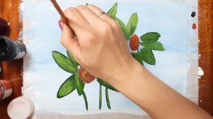 Как легко нарисовать подсолнухи, гуашью. Мастер класс, рисуем пейзаж с подсолнухами.