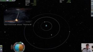 Запуск ракета-носителя «Протон-М»(реплика), в игре Kerbal Space Program.
