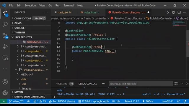 Cómo crear una aplicación Spring MVC CRUD con ThymelLeaf en Spring Boot desde VSCode - Parte 01 смотреть онлайн