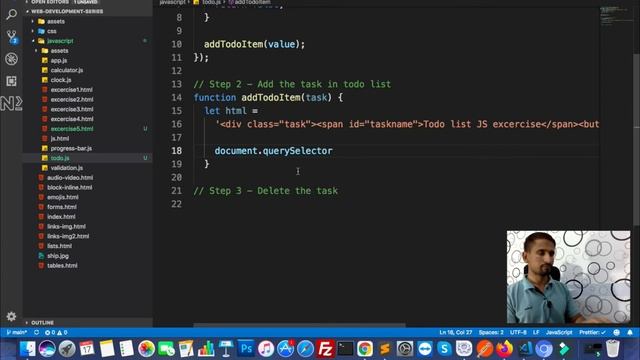 JAVASCRIPT Excercise 05: Todo List Project | Web Development Tutorial, Chapter 30