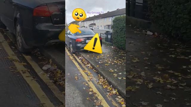 Do not ever park on a double yellow line ans on a foot path! Caution⚠️