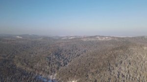 поселок Большая речка. Красноярский край. Зимняя Тайга. Река Оя.