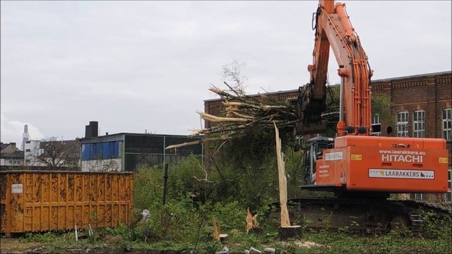Bagger oder Kettensäge Hitachi 870 LCR bei der Gartenarbeit смотреть онлайн