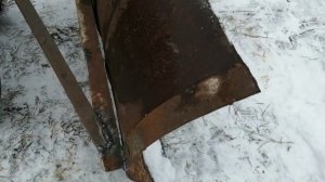 Отвал к мотоблоку. Переделал прицепное крепление отвала. Очистил снег мотоблоком