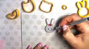 Заколка "Зайка" из полимерной глины