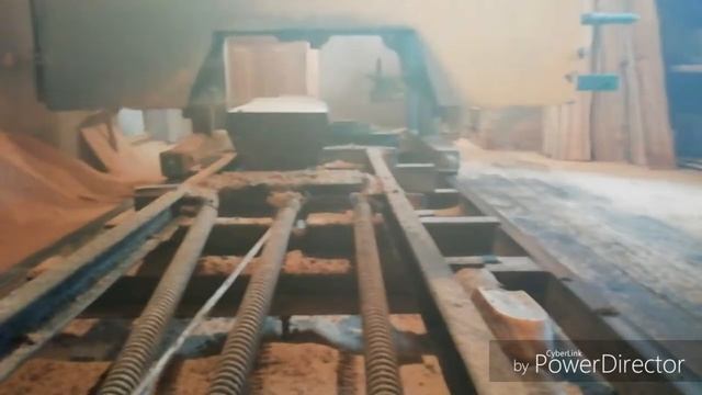 Ленточная Пилорама тайга. Работа на ленточной пилораме