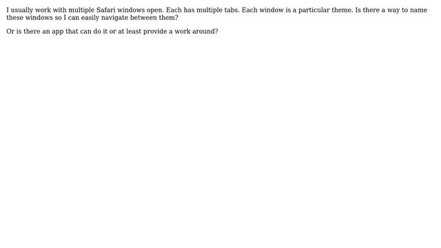 Apple: How to name Safari windows? смотреть онлайн