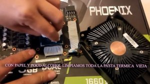 Cambiar pasta termica GTX 1660 SUPER ASUS PHOENIX /change thermal paste Gtx 1660 super Asus Phoenix