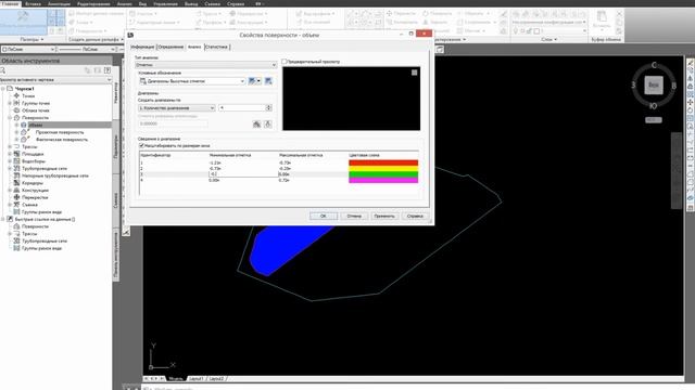 Анализ поверхности для объема Civil 3d смотреть онлайн
