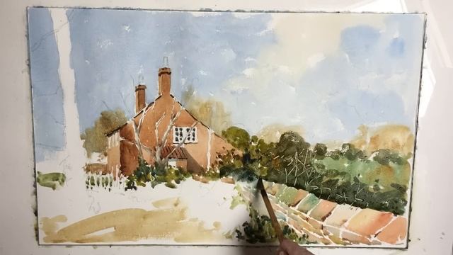 Painting the sky, trees and foliage - From Sketch to Finished Painting - Part 4 смотреть онлайн