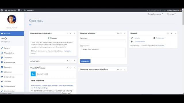 Красивая, современная админка для WordPress смотреть онлайн