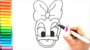 Daisy Duck - Рисование персонажей Диснея - Как нарисовать Дейзи Дак!