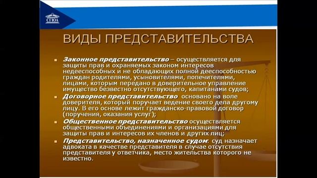 Тема 6 Представительство в суде смотреть онлайн