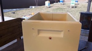 Установка пыльцесборника на улей из ППУ для сбора пыльцы