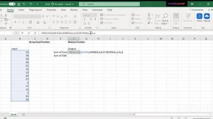 How to use Reduce function with lambda in Excel