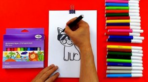 Просто рисуем КОТА фломастером