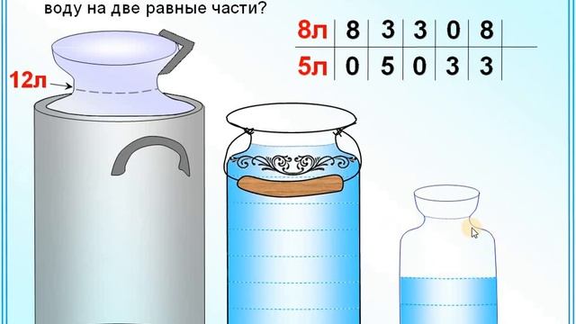 Задачи на переливания Три сосуда смотреть онлайн