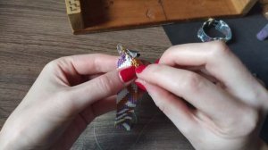 Застежка для браслета из бисера на станке / Вариант застёжки 3