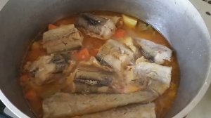 Рыба минтай на овощной подушке 🍲