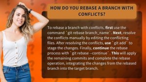 How do you rebase a branch with conflicts?